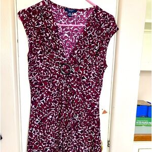 BEAUTIFUL DRESS- GORGEOUS Neckline - Like new -S CHAPS VINTAGE, 80s , Disco